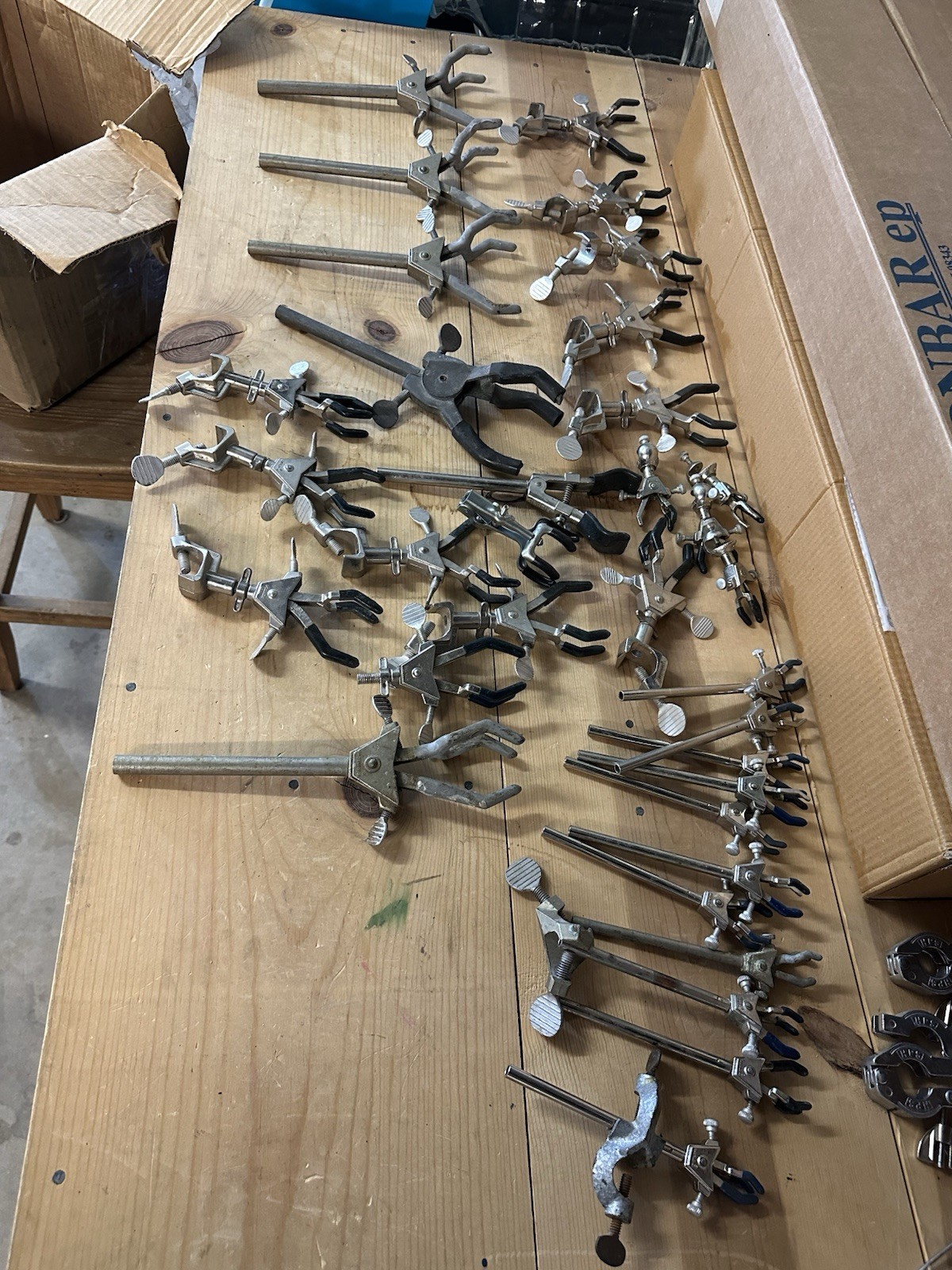 Assorted Laboratory Utility Scientific Clamps Large Lot Fisher, Etc.