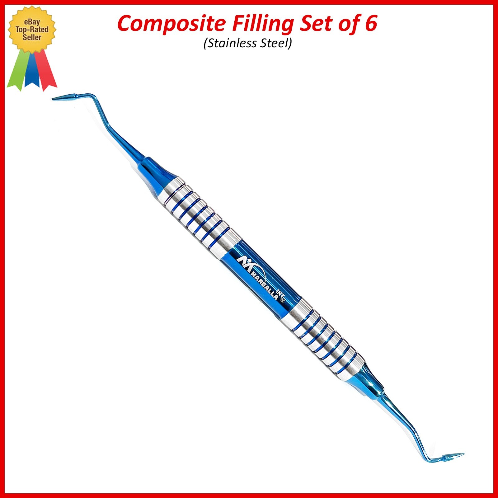 6pcs/set Dental Composite Resin Filling Spatula Repair Restorative Instruments