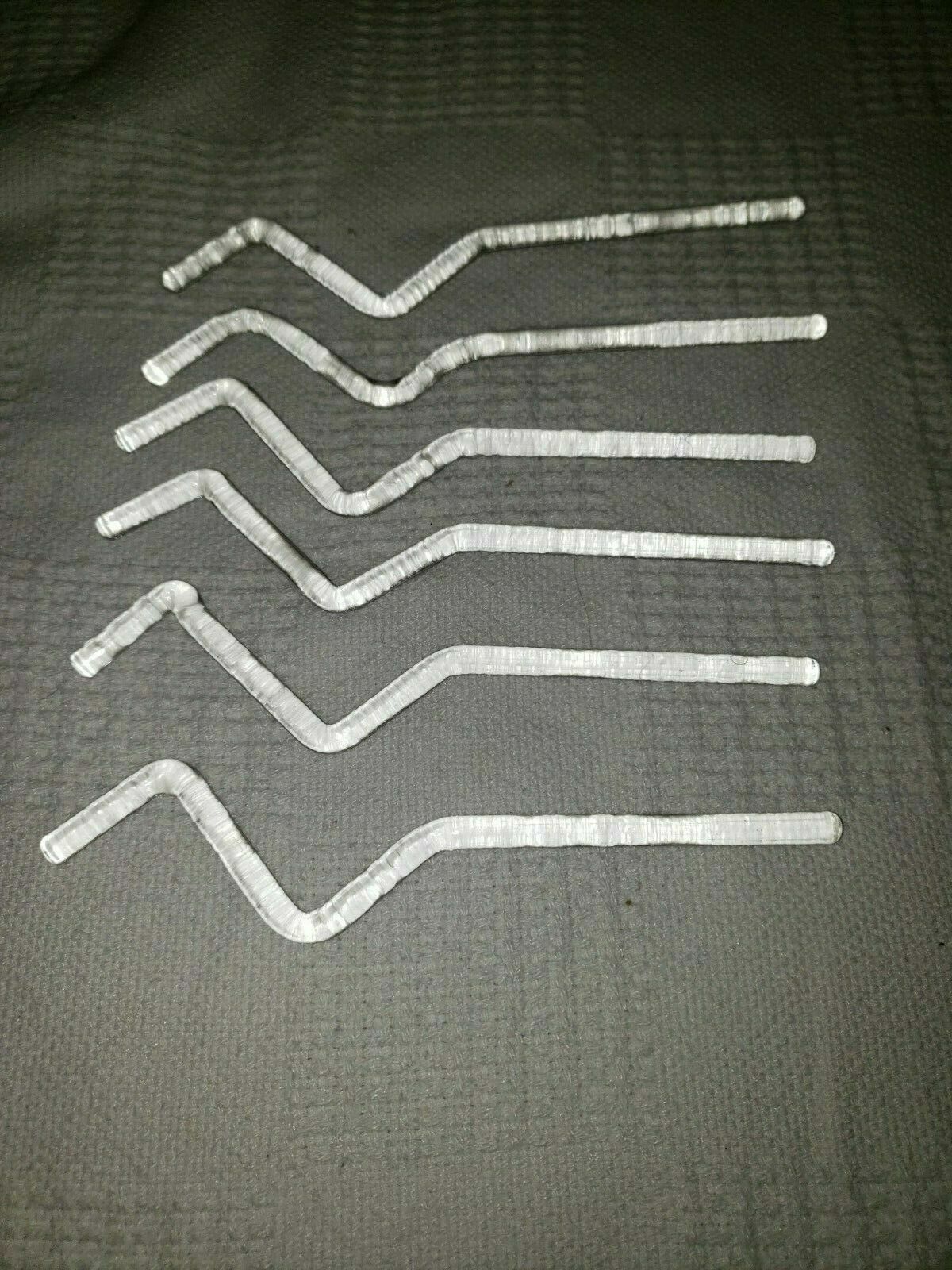 Lot of 6 Zig Zag (zigzag) Glass Stirrers Paddles, Lab Quality – 1/4″x6″ -Talboys