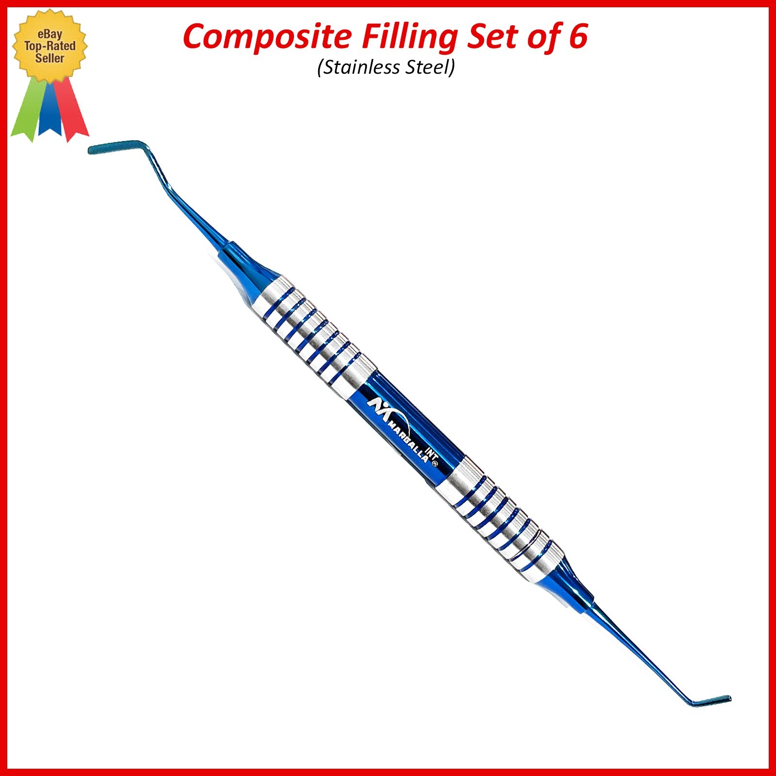 6pcs/set Dental Composite Resin Filling Spatula Repair Restorative Instruments