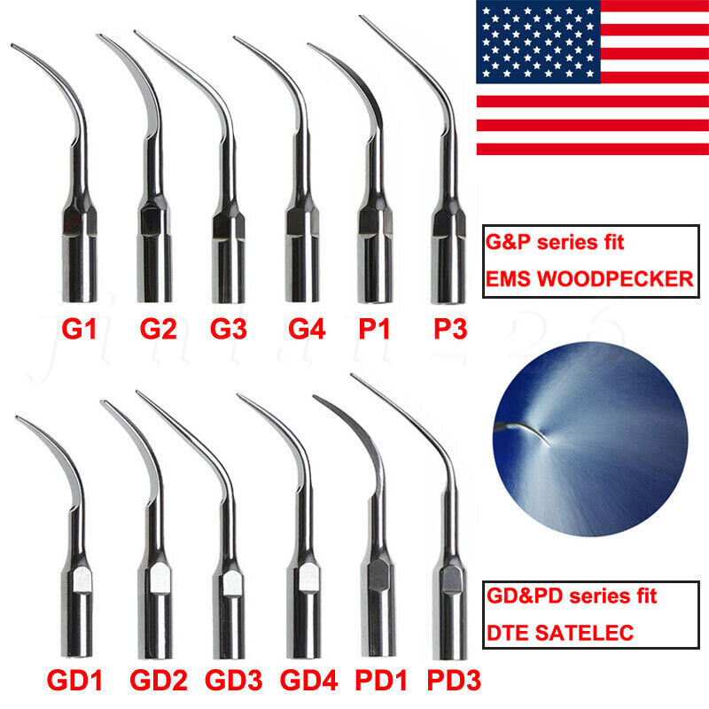 5 Puntas escalador ultrasónico dental Fit EMS Cavitron/DTE SATELEC pieza de mano