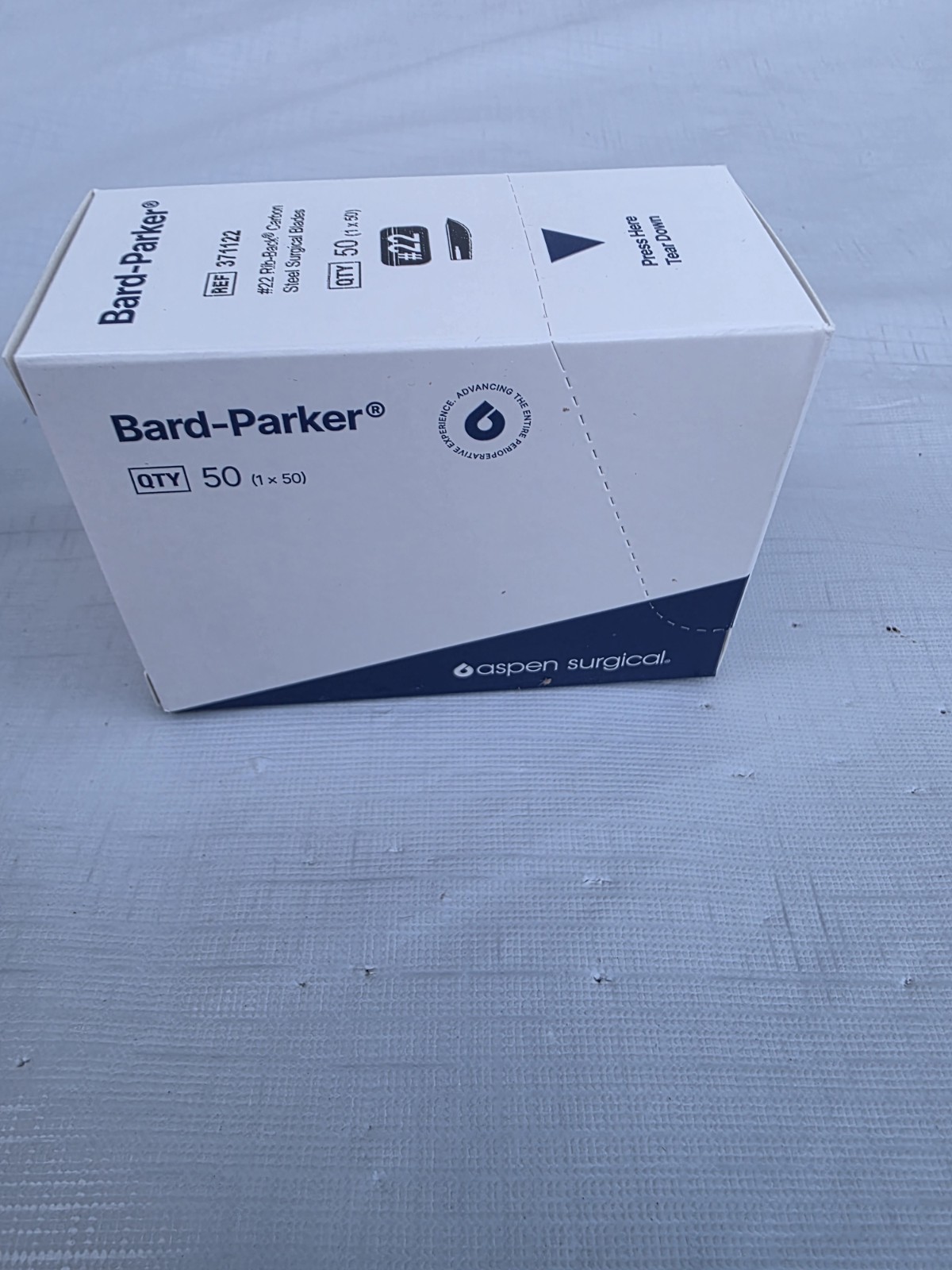 Bard-Parker Sterile Surgical Blades Carbon Steel No. 22 Box of 50 Exp 2030