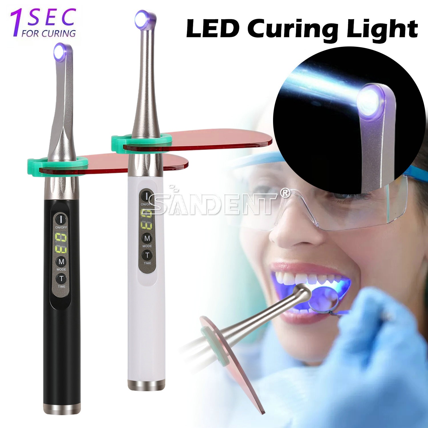 iLED II Dental lampara led de fotocurado cura en 1 segundo 2500mW