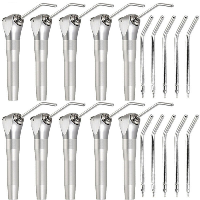 10X Dental Air Water Spray Triple Syringe 3 Way Handpiece w/ Nozzles/Tips/Tubes