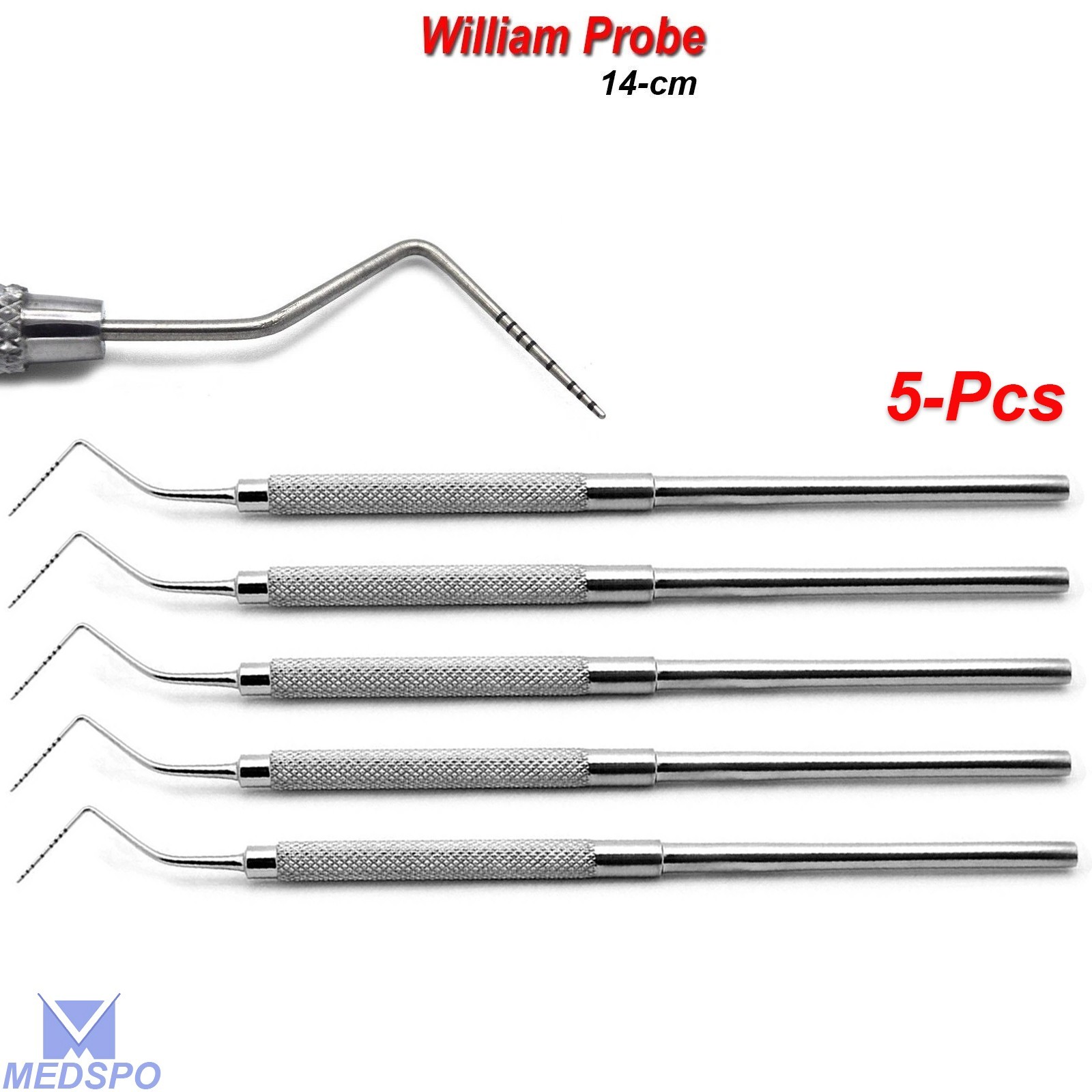 Dental Periodontal William single ended Color Code Marking Teeth Measuring Probe