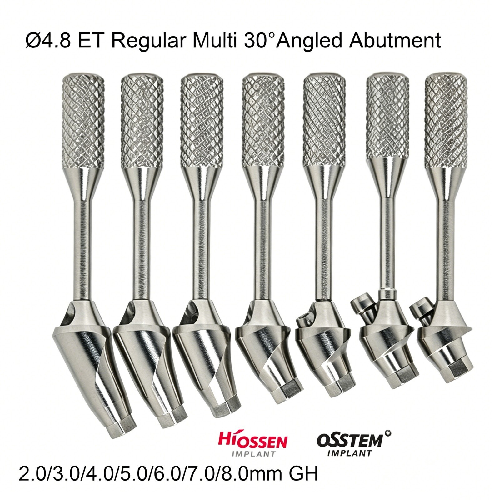Dental Multi unit Angled abutment D4.8mm MUA 17/30/45° fits Hiossen Osstem M/R