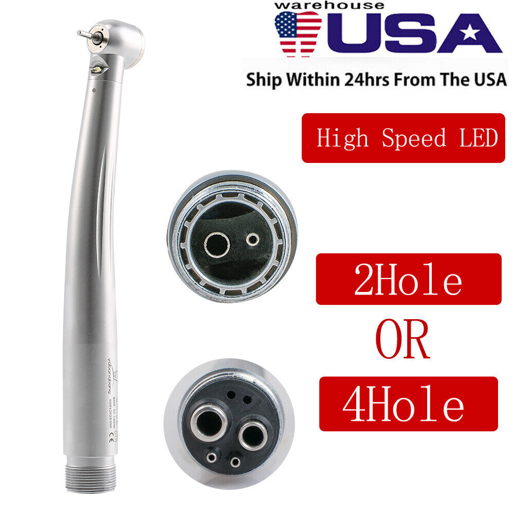 E-Type Dental High Speed LED Handpiece Standard Head Push 2/4Hole CE