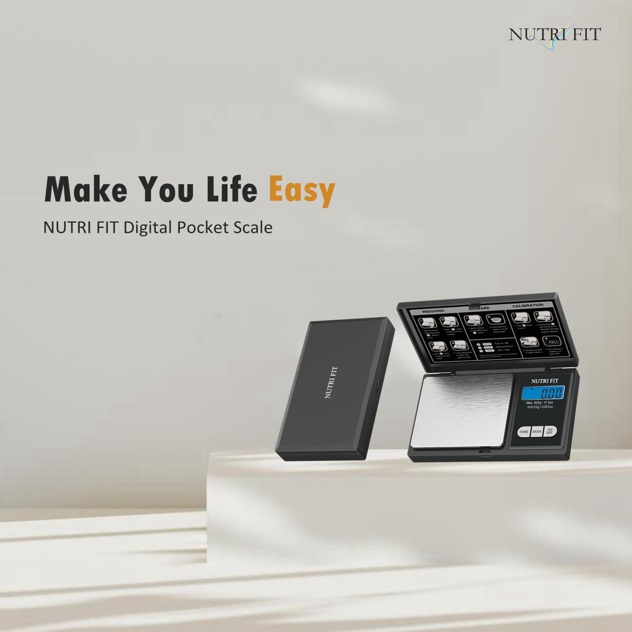 Gram Digital Scale 0.01g Accuracy, 500g Small Pocket Scale Jewelry Scale