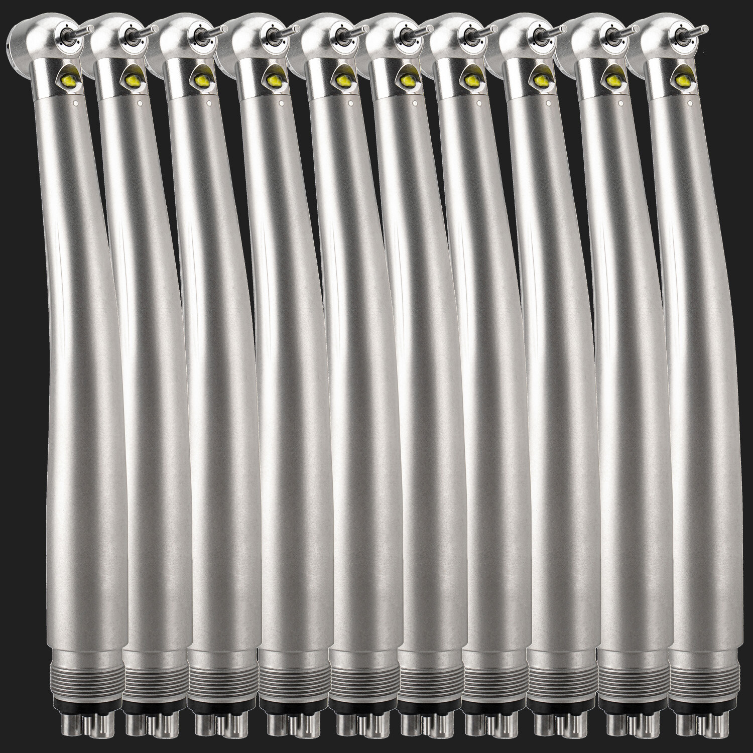 eLabPal 10Pcs Dental LED E-generator High Speed Handpiece Push Button 4H Turbine