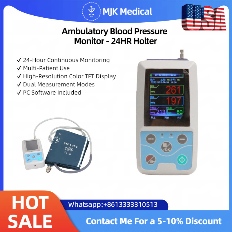 ABPM50 24HR Ambulatory Blood Pressure & ECG Monitor with Software & Cuff
