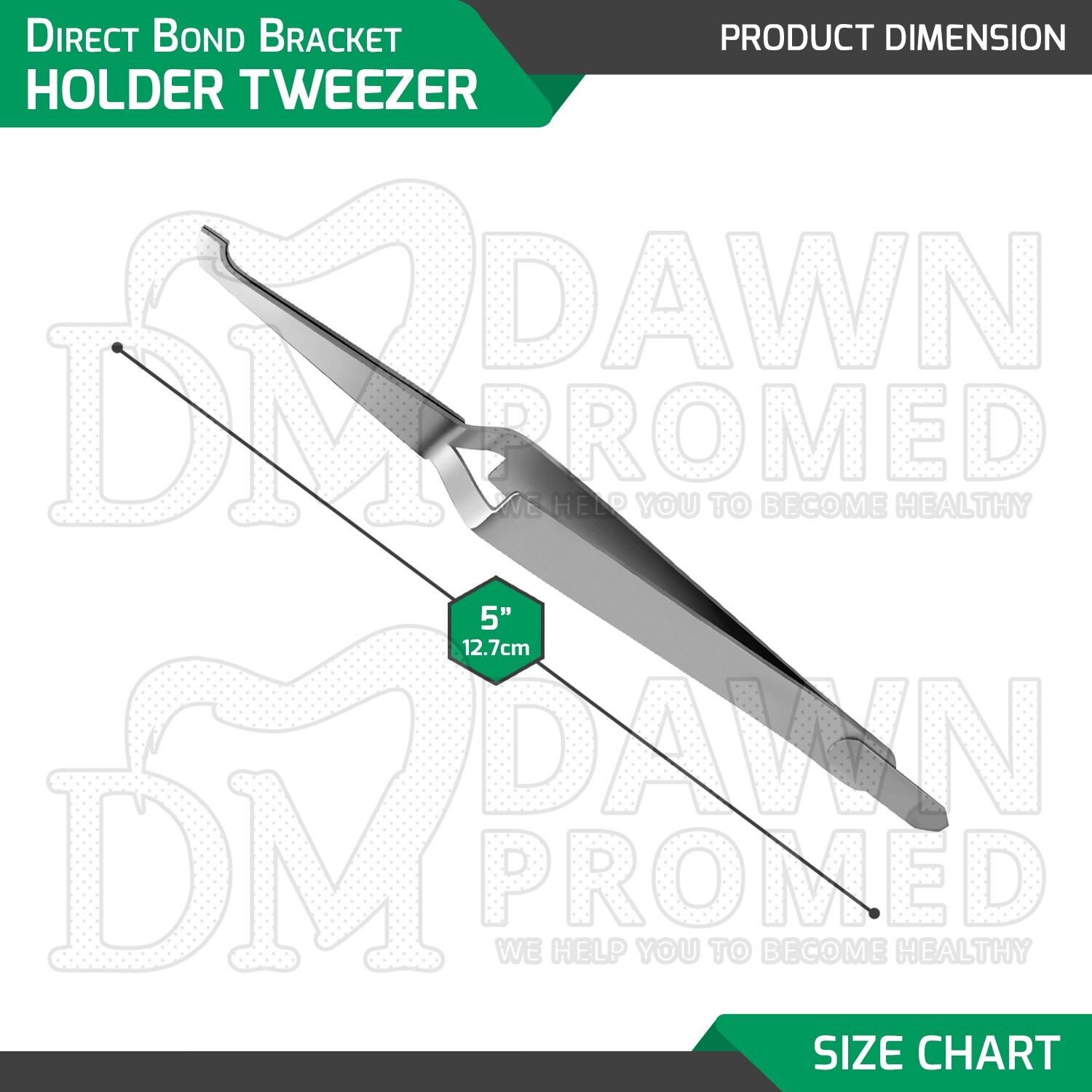 3 Pcs Direct Bond Bracket Holder Tweezer 5″ Serrated Tips Orthodontic German Gr