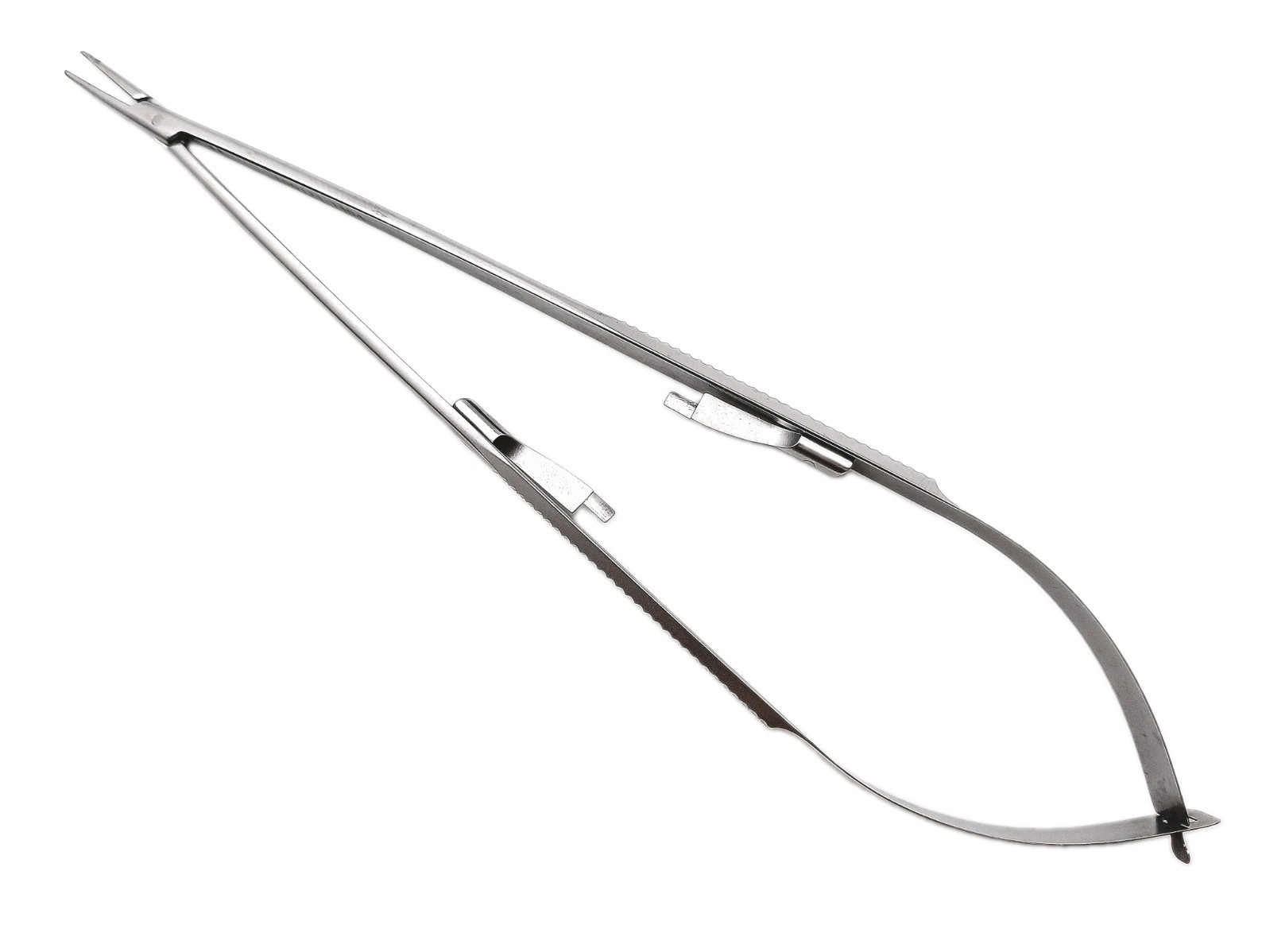 Jarit 277-141 Jacobson Micro Needle Holder Straight w/Catch 6-7/8″ Flat Handle