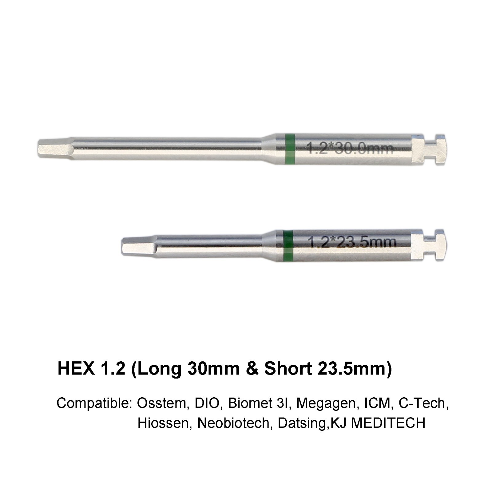 Implant Screwdriver Hex Driver Latch 1.2 1.25 T5 Astra Zimmer Thommen ICX Nobel