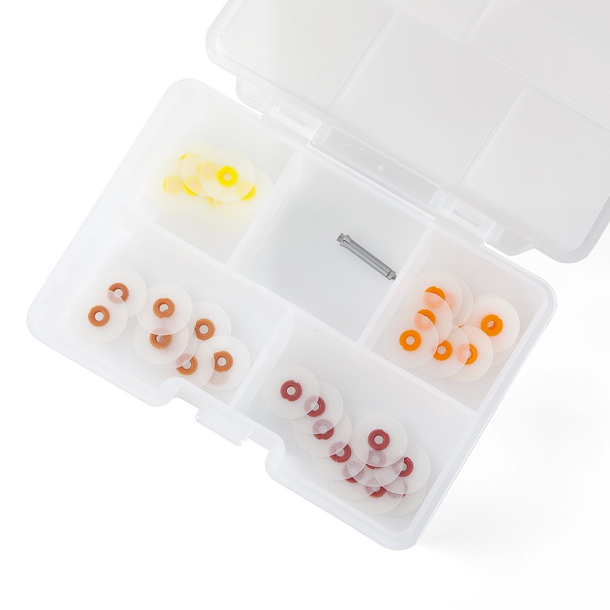 AZDENT Dental Polishing Discs Coarse Medium Super Fine RA 40Pcs Polisher+Mandrel