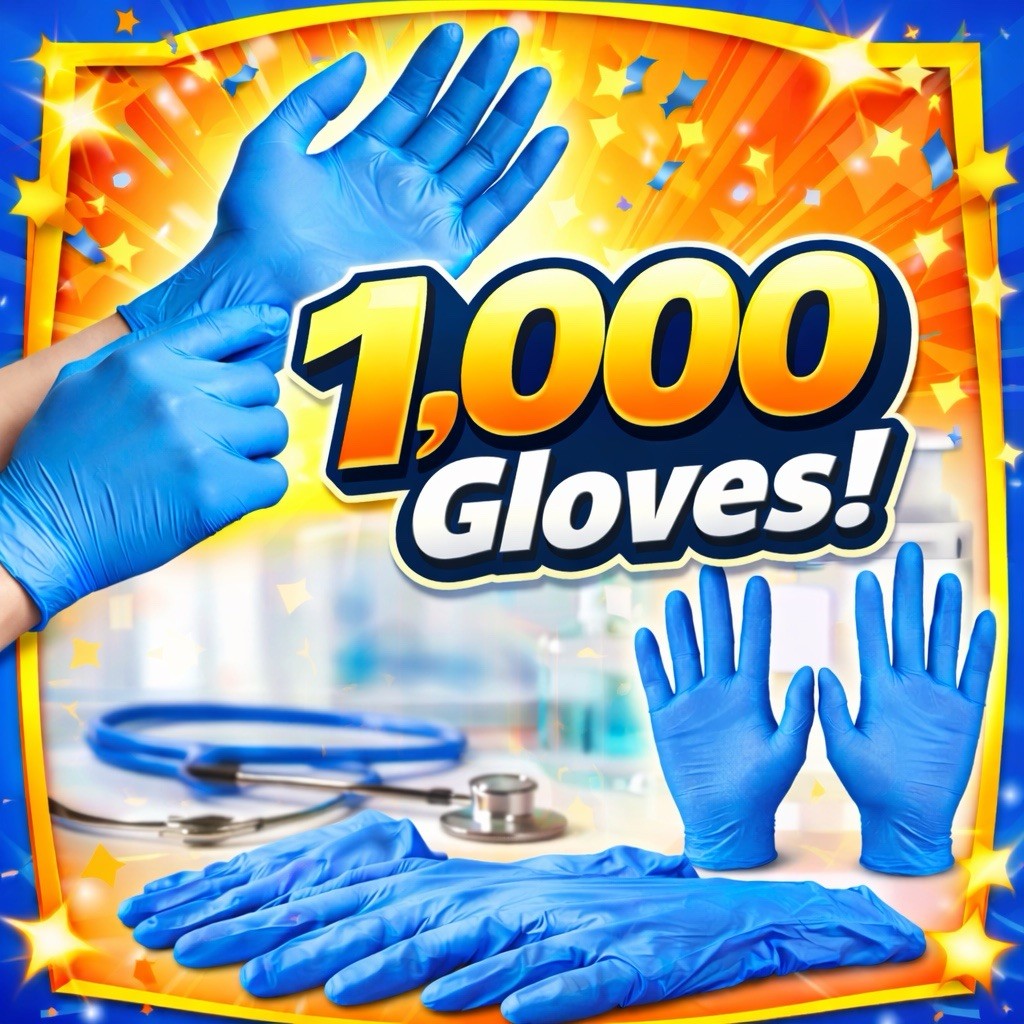 Large Nitrile Gloves – 1,000 Case Exam Grade Powder Free Latex Free 10 BOX
