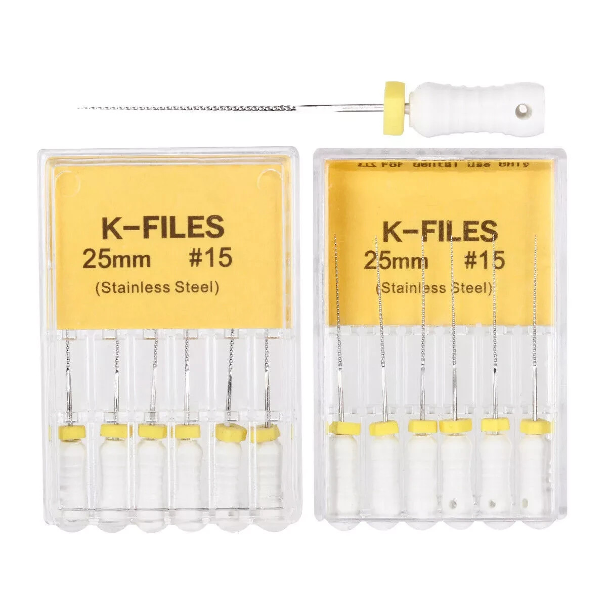 6 Pcs/Pack Endo Dental Stainless Steel Root Canal K-File Files Hand Use 5 Packs