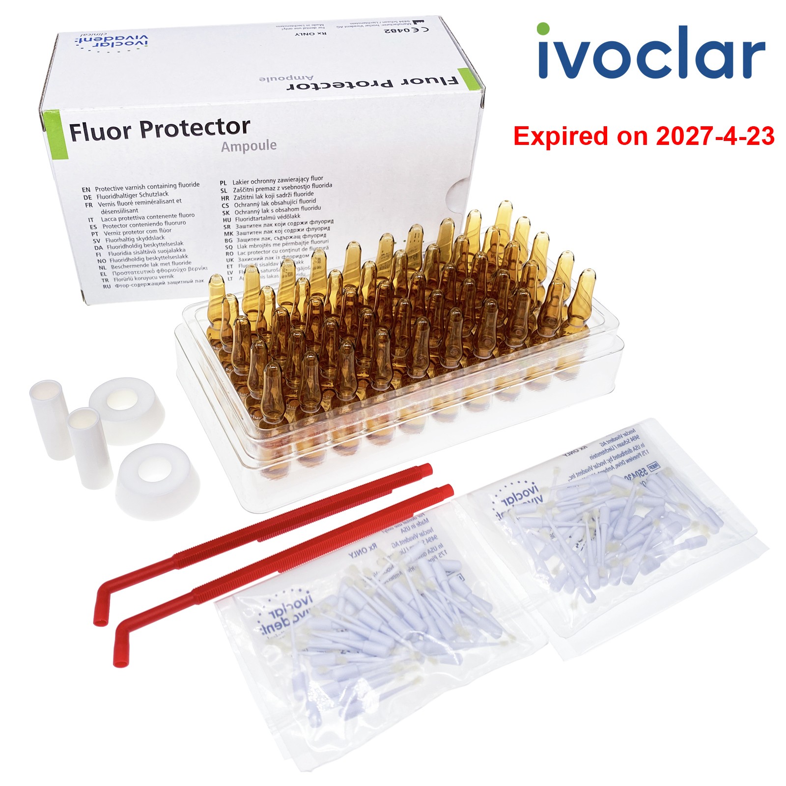 40 Bottles/Box Fluor Protector Dental Fluoride Varnish Ivoclar Vivadent 1×0.4ML