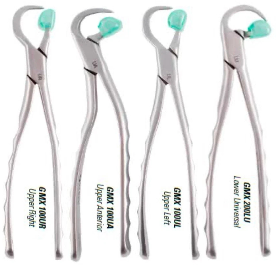 Premium Dental Extraction Forceps Standard Series Set of 4 Pcs (Free 25 Bumpers)