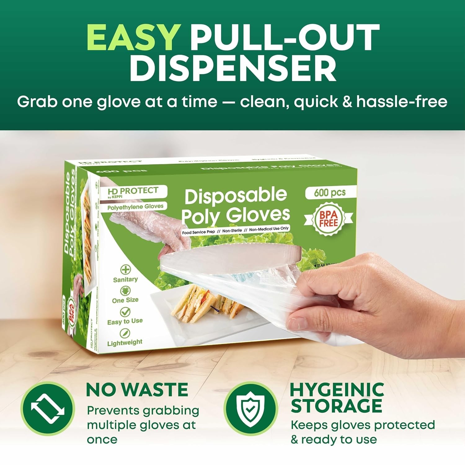 600 Pack Disposable Food Prep Gloves – Clear Polyethylene, Latex-Free, BPA-Fr…