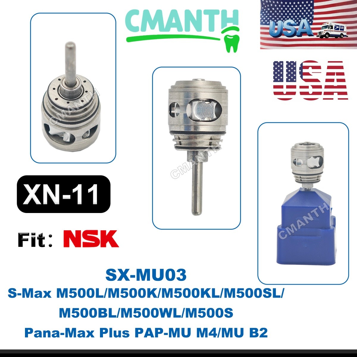 Fit NSK S-Max M500L/M600L Pana-Max Plus PAP-MU/SU M4 B2 High Speed Turbine Rotor
