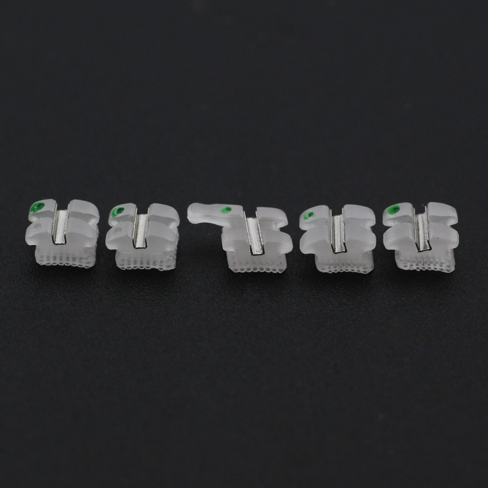 Dental Orthodontic Brackets Ceramic Braces Roth MBT 022 3 Hooks 5-5 Aesthetics