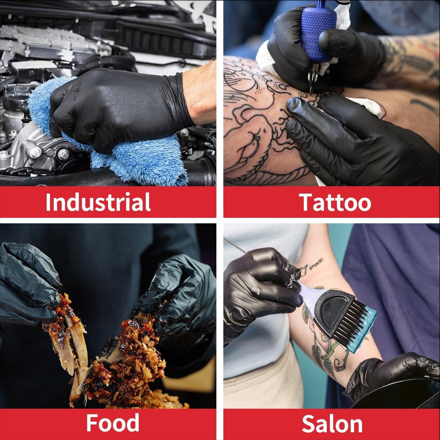 100 Pack Nitrile Gloves – 5 Mil, Latex-Free & Chemical Resistant for All Tasks