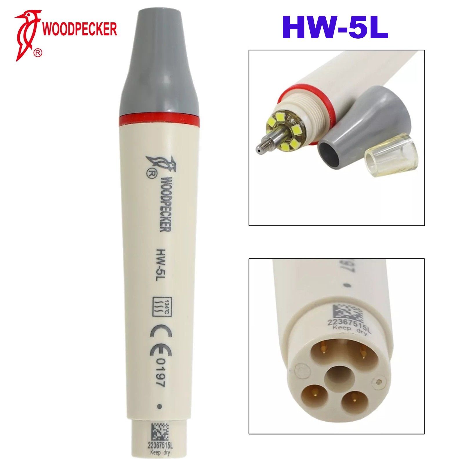 Woodpecker Dental Ultrasonic Piezo Scaler Handpiece HW-5L UDS-E P N2 N3 LED