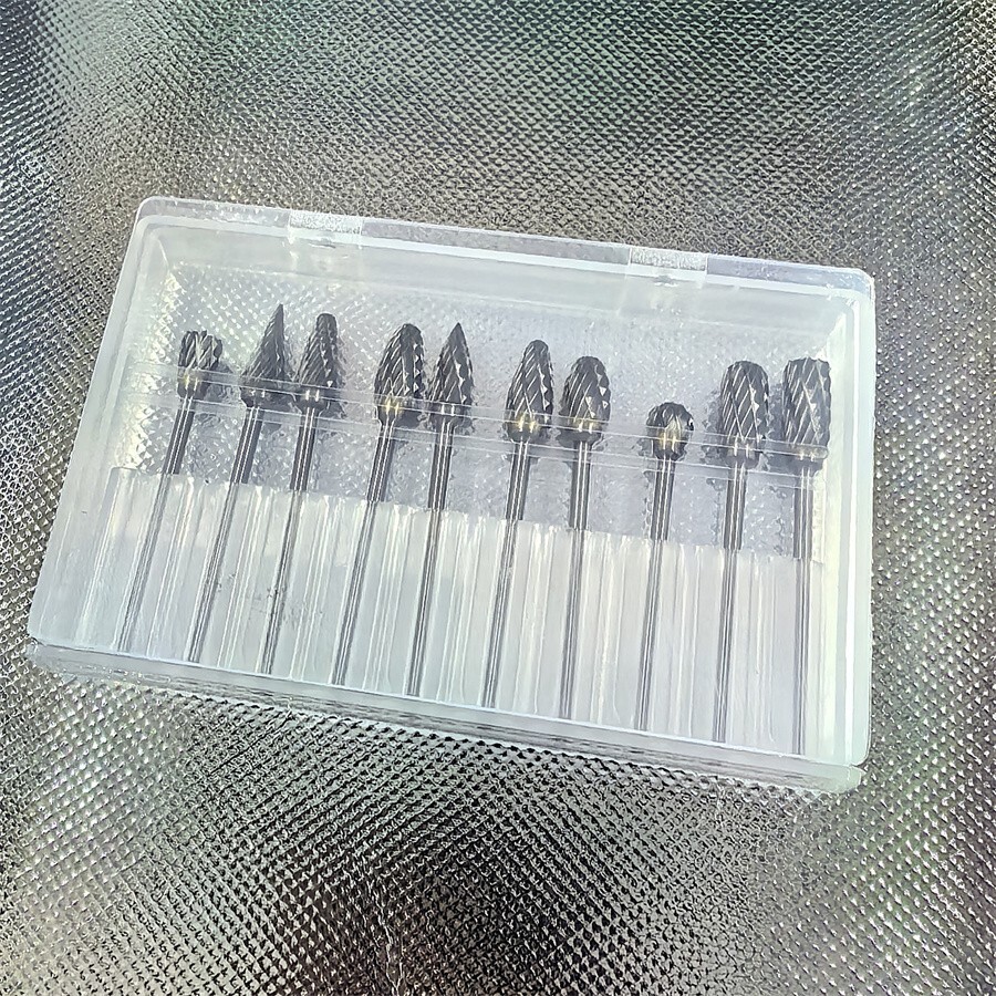 10 Pcs Dental Lab Polishing Bur Drills Tungsten Steel Carbide Burs Burrs 2.35MM
