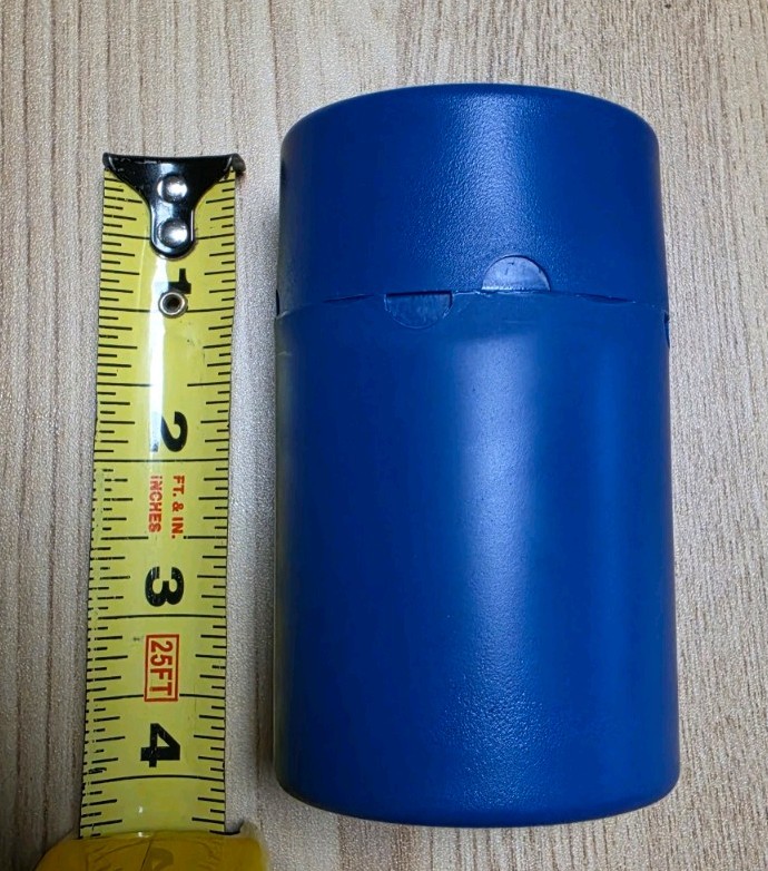 LARGE Plastic Encased Lead VIAL PIG Storage Container (approx 4″H x 2.4″W)