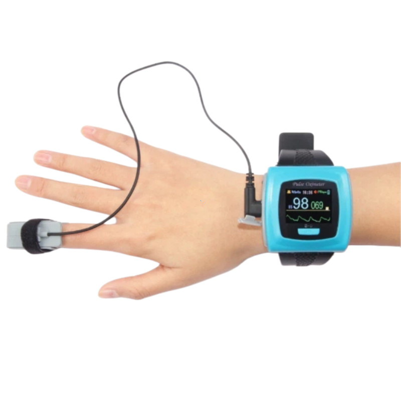 CMS 50F Wristwatch Pulse Oximeter – SPO2 & Heart Rate Monitor with Finger Probe