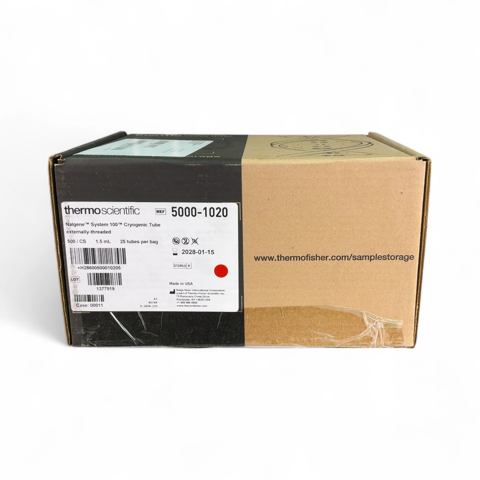 Thermo Scientific Nalgene System 100 1.5mL Cryogenic Tube 5000-1020, Exp 2028-01