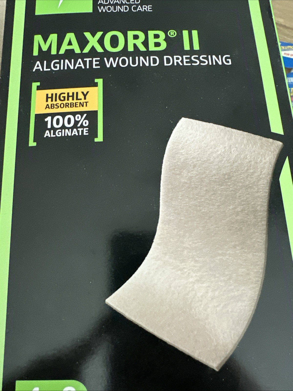 MEDLINE MAXORB II ALGINATE 4″x8″WOUND DRESSING W/ ANTIBACTERIAL SILVER 5-PACK