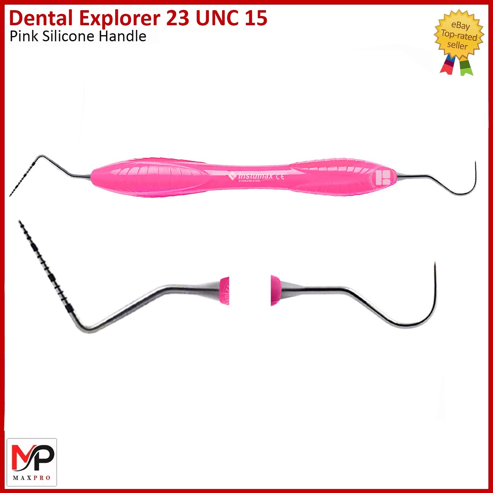 UNC15/23 EXPRO Periodontal Probe – Pink Silicone Handle | Dental Hygienist Tool