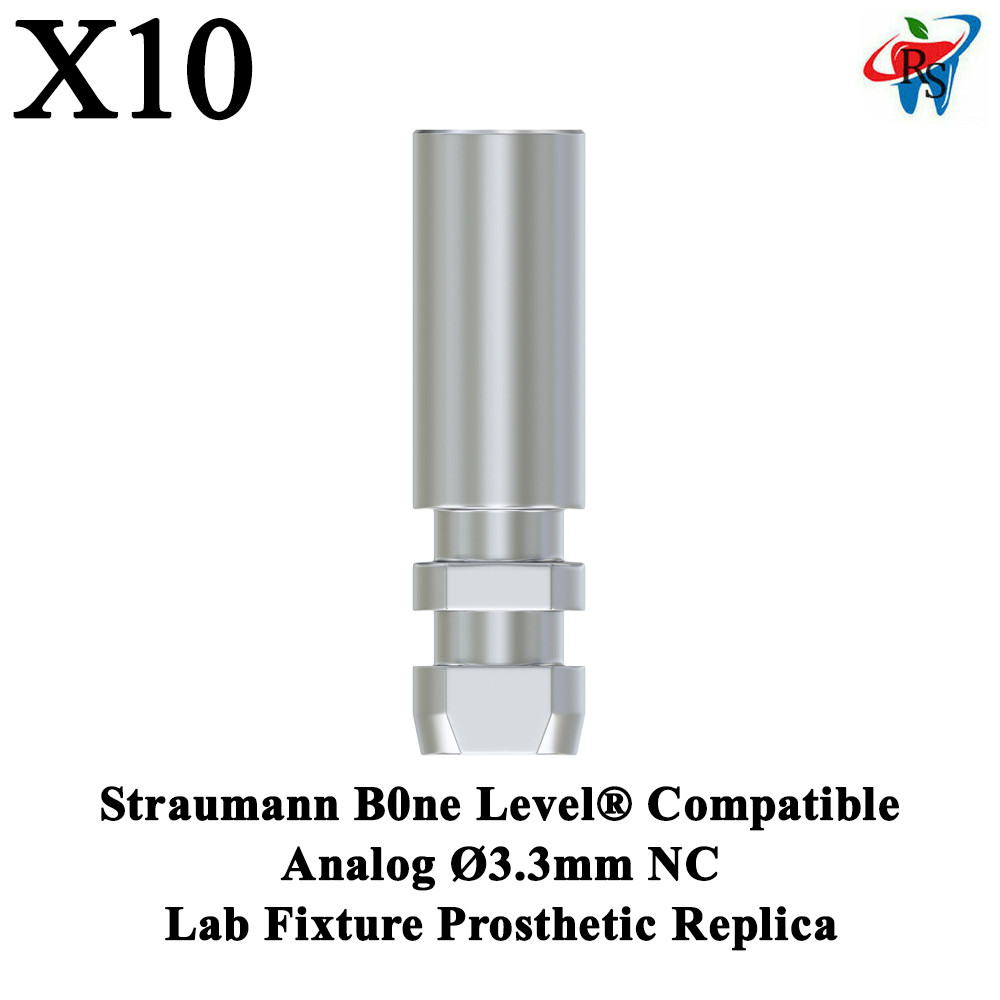 10x Straumann B0ne Level® Compatible Analog Ø3.3mm NC Lab Fixture Replica