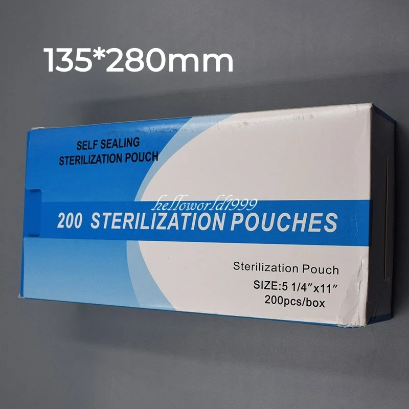 1 Box Autoclave 200 Pcs Sterilization Pouch Bag Self Sealing Self-Seal 5.25”x11
