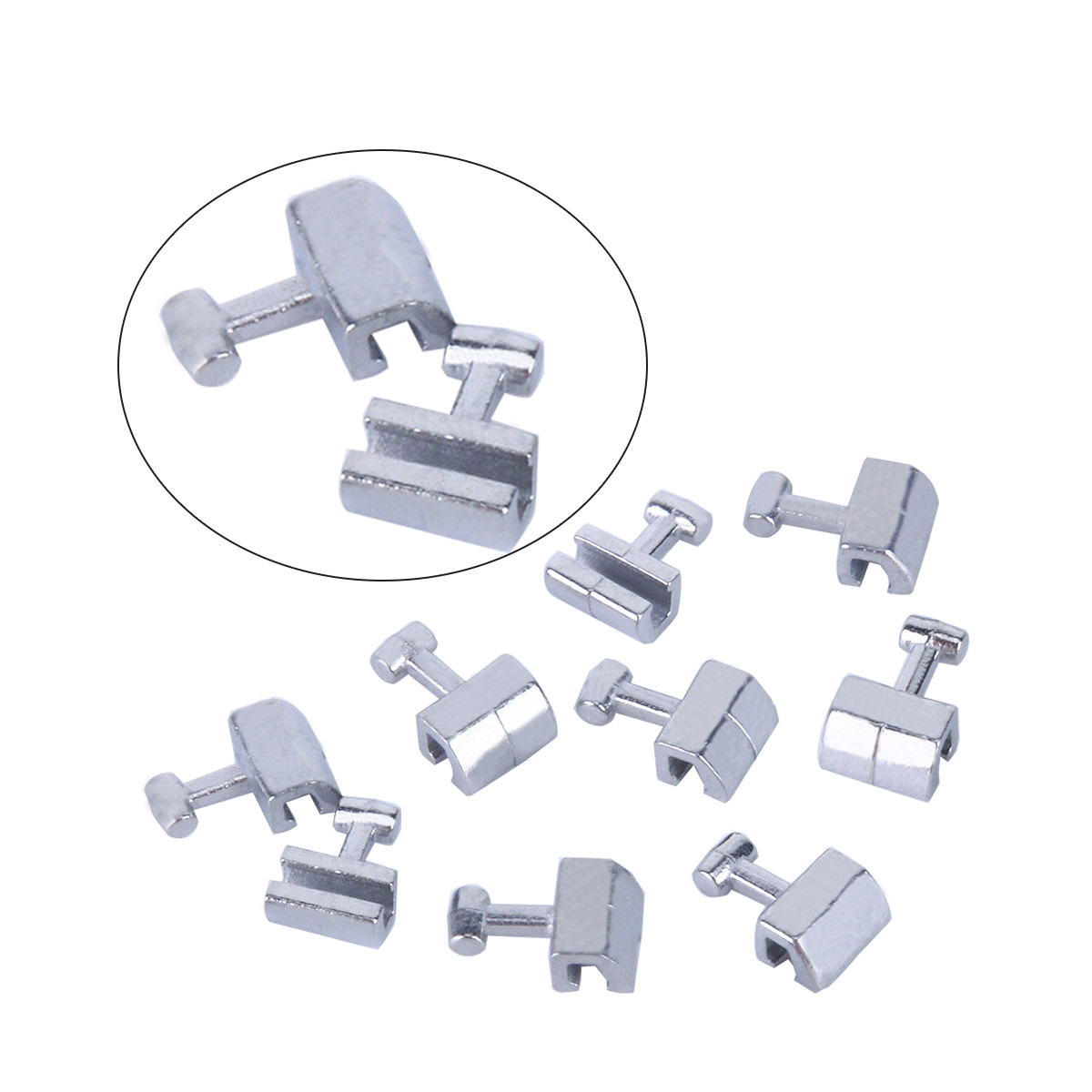 100pcs AZDENT Dental Orthodontic Crimpable Hooks Short Type Used on Archwires