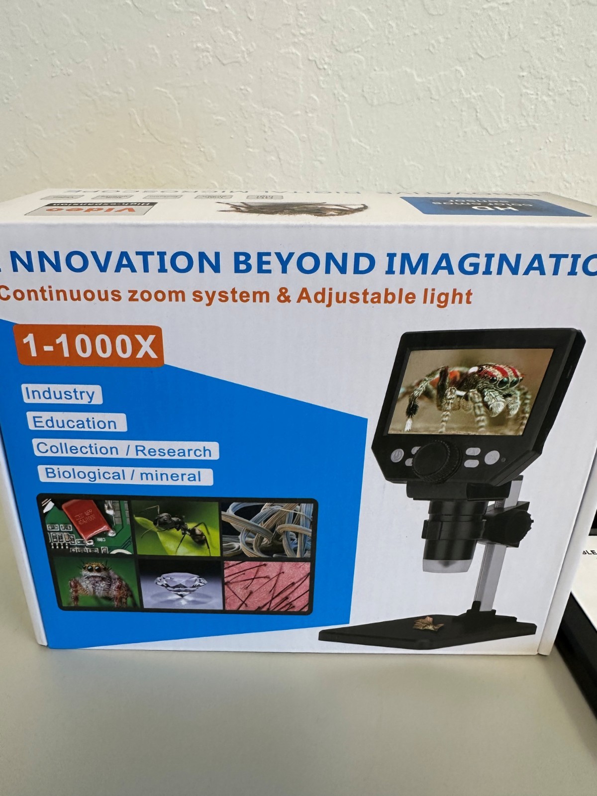 LCD Digital Microscope 4.3 Inch, 1-1000X Zoom Portable 10MP HD