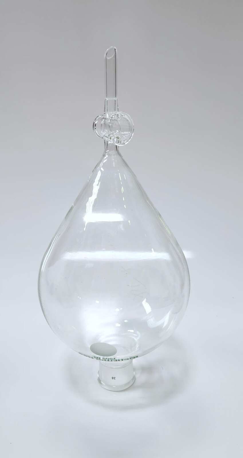 CHEMGLASS CG174007 Separatory Funnel Squibb 2000mL #38 Outer Stopper Neck