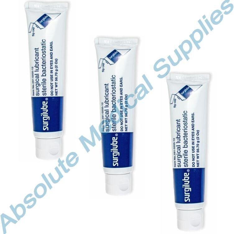 *3-Packs* Bioseal Surgilube Lubricant Jelly 2 Oz Sterile KD203/20