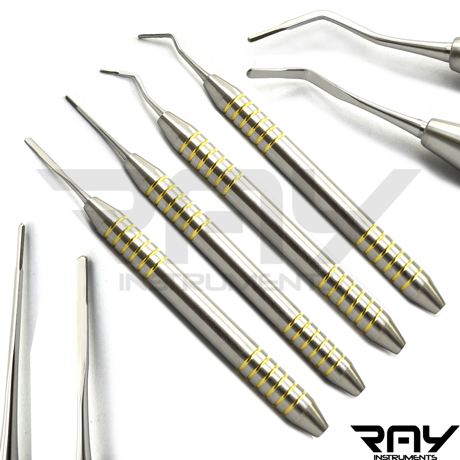Set of 4 Periodontal Periotome Scaler Ligament Atraumatic Extraction Dental Tool