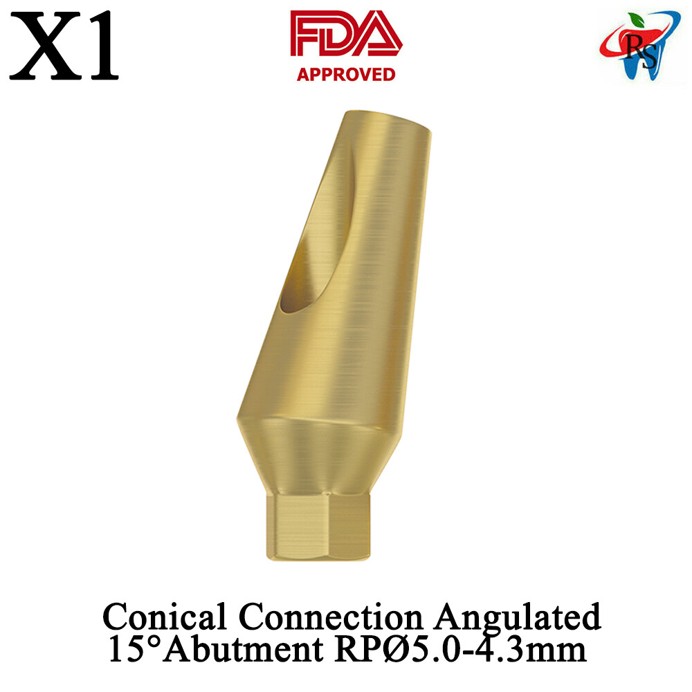 1pcs DSl Dental Abutment Angulated 15° Conical Connection RP Ø5.0-4.3 mm Implant