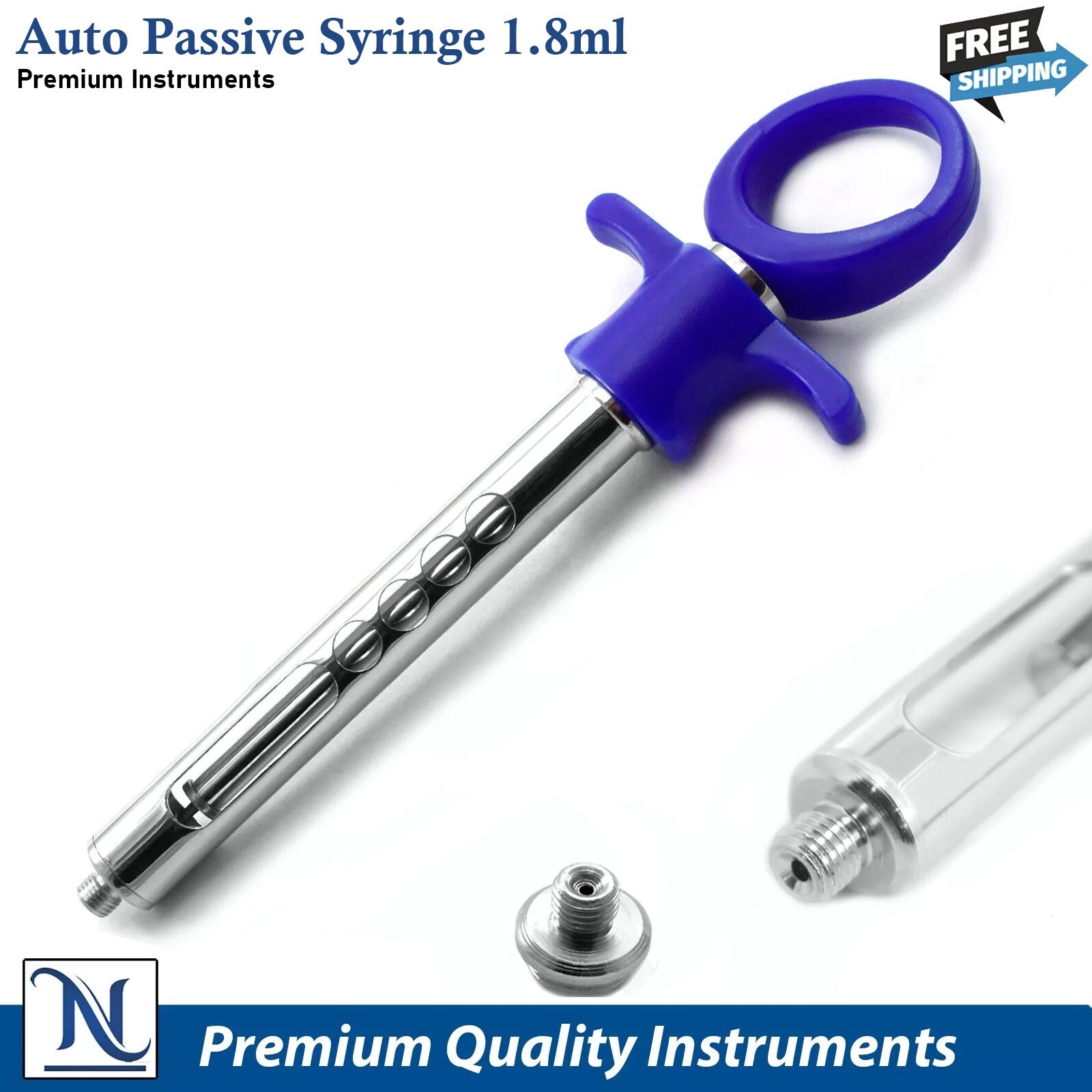 1.8ml Auto-Passive Dental Aspirating Syringe Sterile, CE-Certified Limited Stock