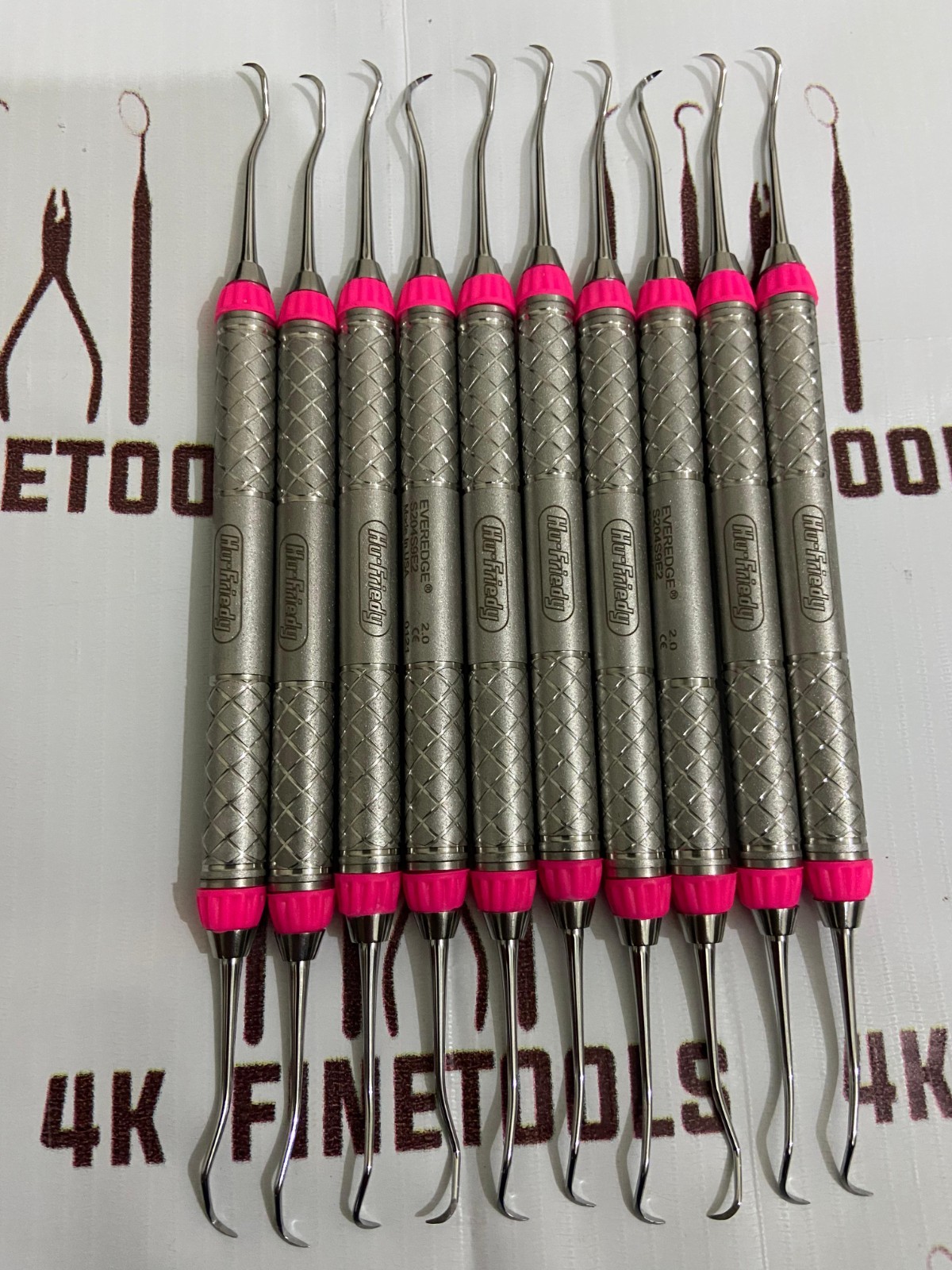 Lot of 10Hu-Friedy S204S9E2 EverEdge 2.0 #204S Double End Sickle Scaler #9Handle