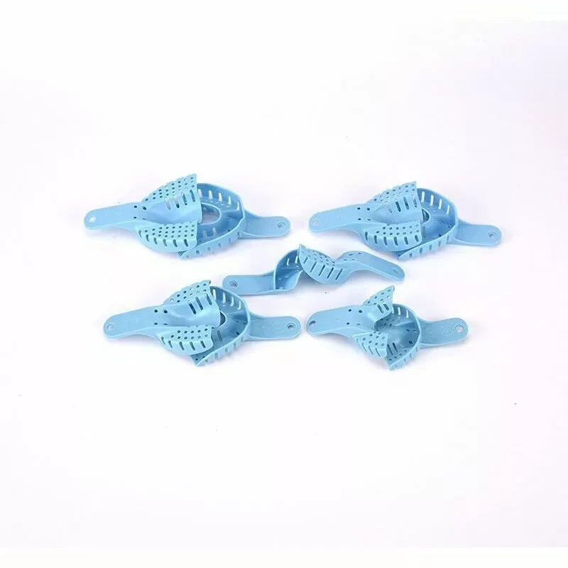 Dental Perforated Impression Plastic Disposable Trays Denture 1 Bag of 10 Size