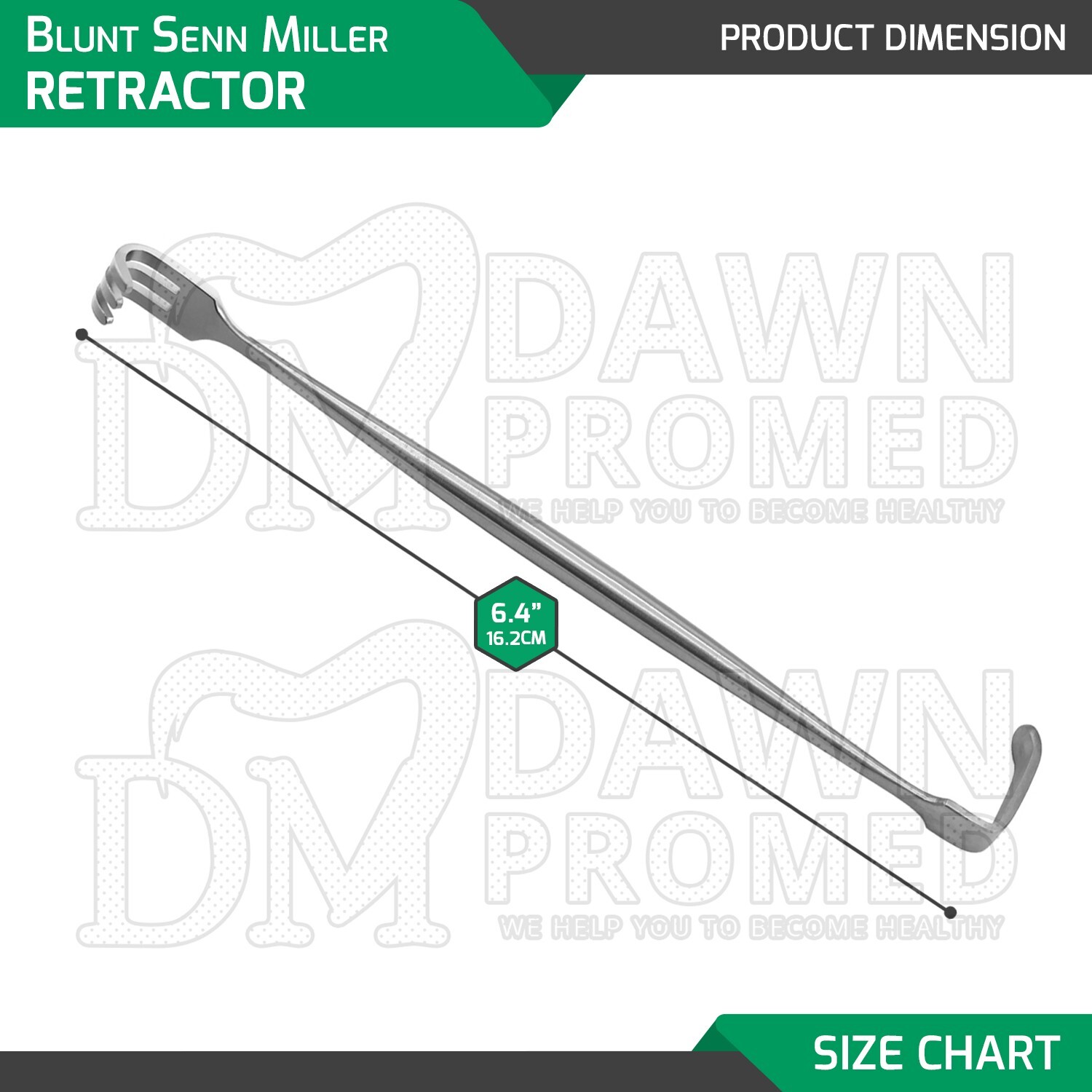 2 Pcs Senn Miller Retractors Sharp & Blunt 6 3/8″ Double Ended Dermatology Set
