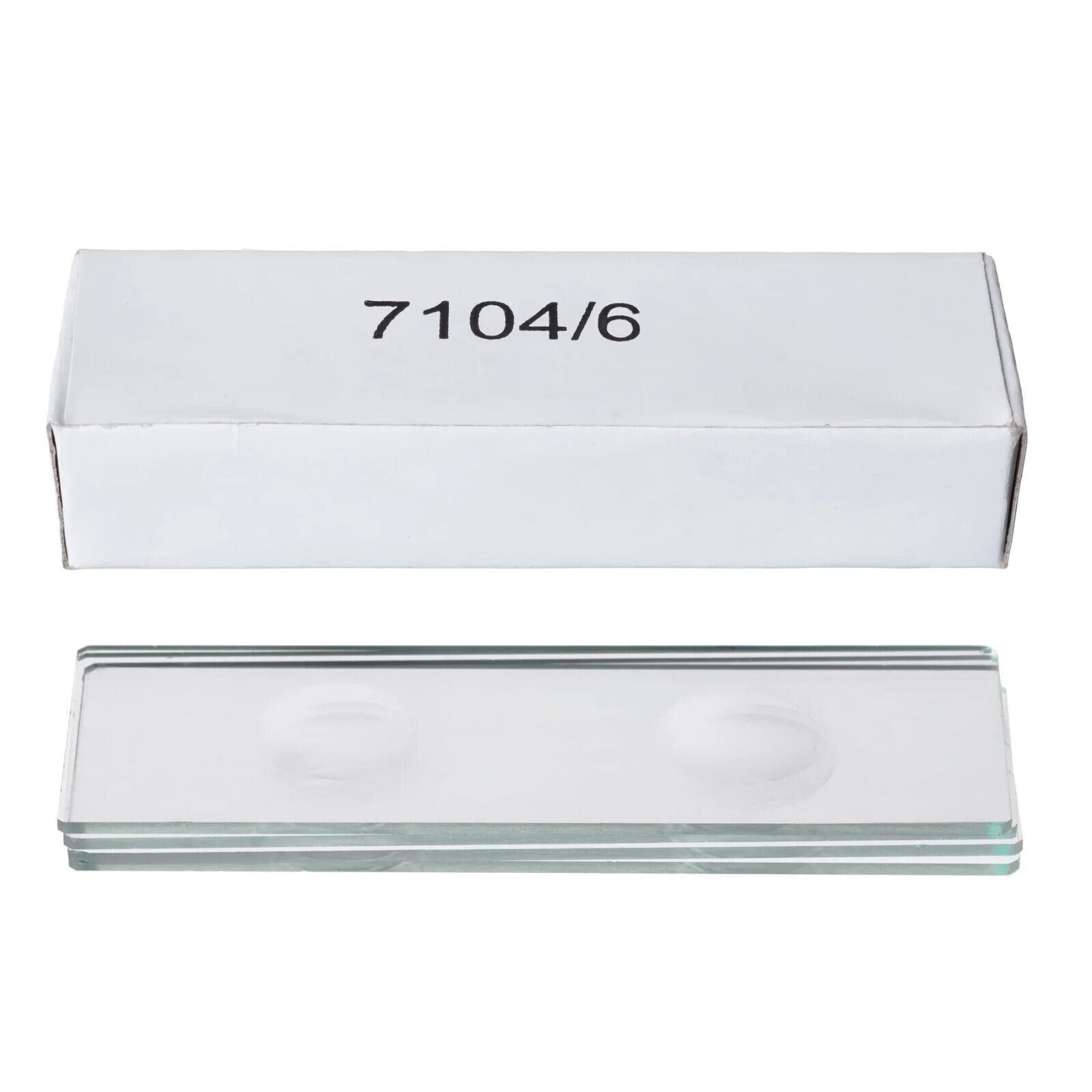 *Pack of 6* Double Depression Concave Clear Glass Microscope Slides 1×3″ 25x75mm