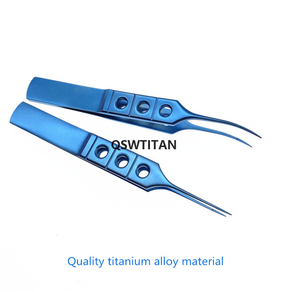 85mm Titanium Tying Forcep Curved / straight ophthalmic surgical instrument 1pcs