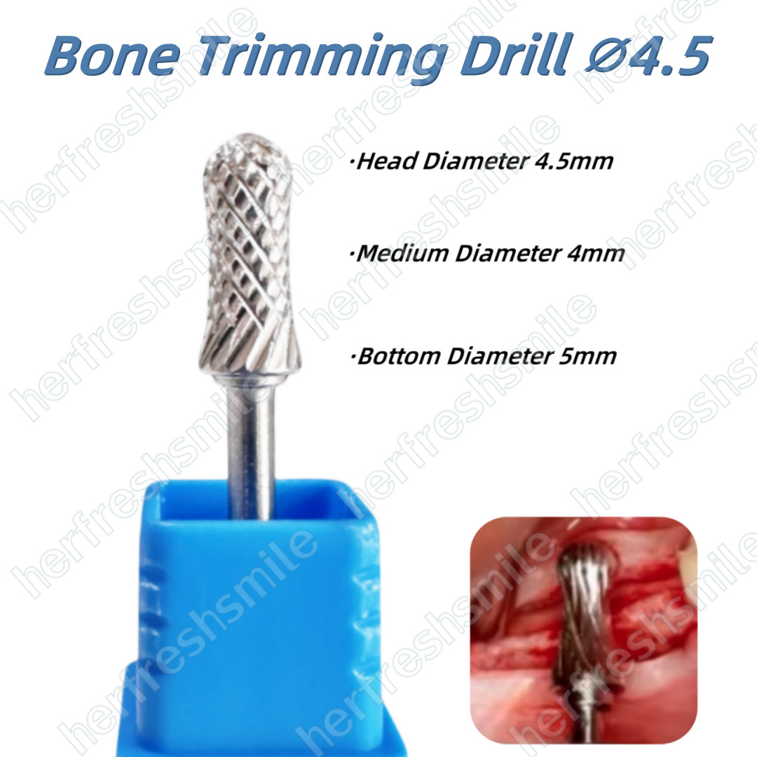 ⌀4.5mm Dental Bone Trimming Drill Sculpte Crest Remover Ridge Contouring Bur USA