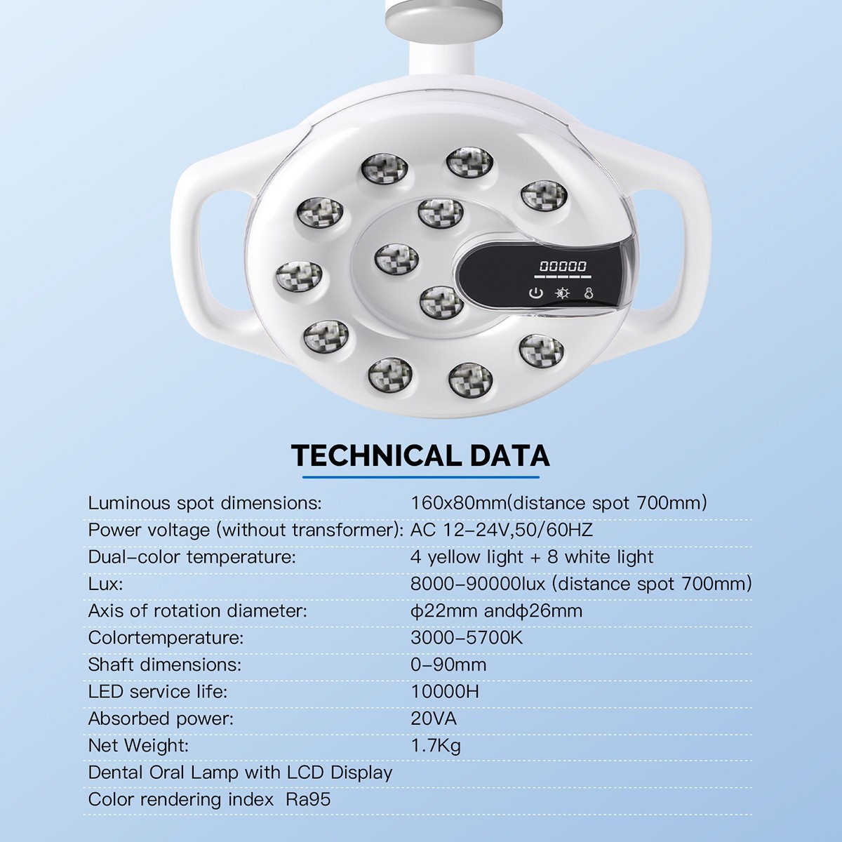 9W Dental 6 White LED Lamp Oral Light Ra90 Lamp For Unit Chair
