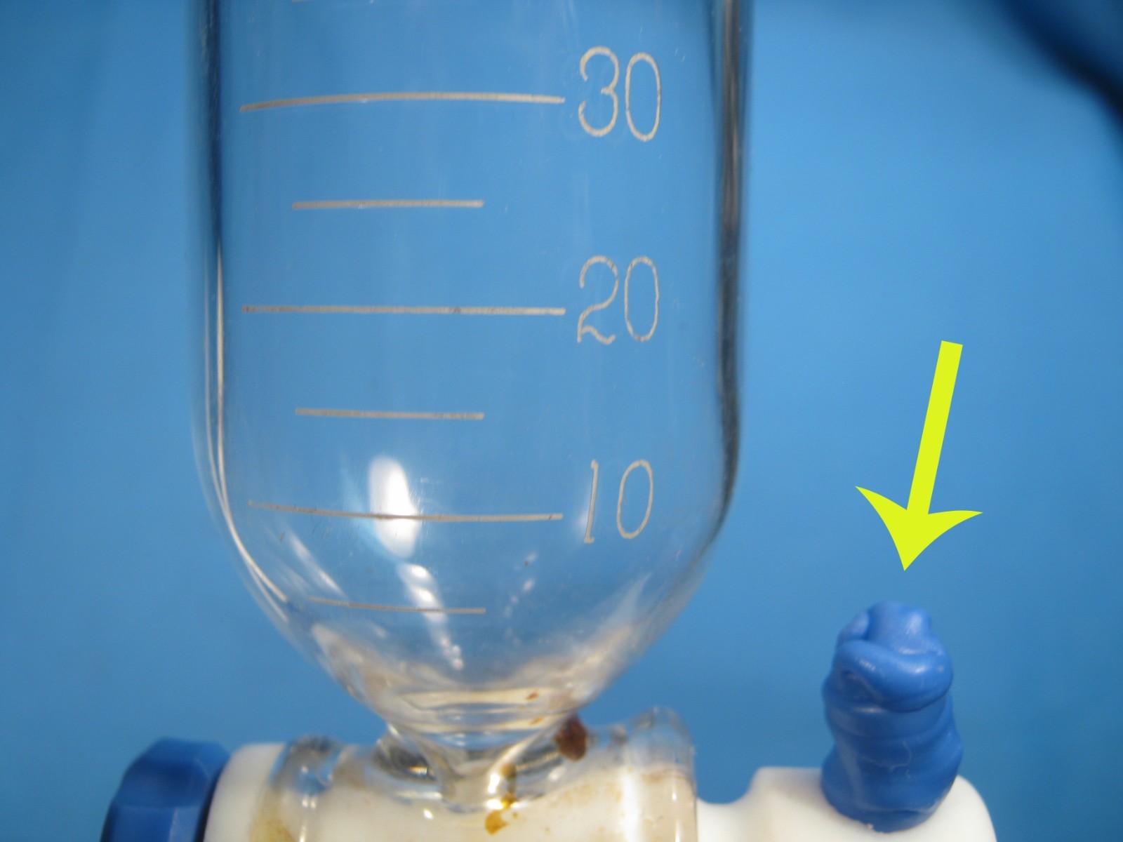 PYREX 100 ML SEPARATORY FUNNEL CYLINDRICAL 24/40 TEFLON FREE SHIPPING 6-B
